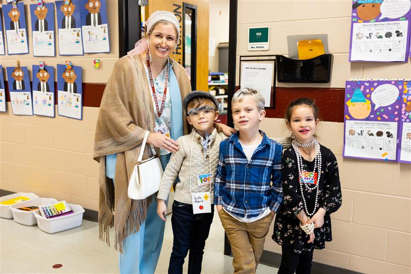 Students celebrate the 100th day of school